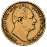 1831 Gold Sovereign First bust - WW with stops Very rare. Fine (AGW=0.2355 oz.)