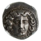 Ancient Greece: Larissa, Thessaly c.380-350 BC Silver Drachma AU Strike: 4/5 Surface: 3/5, light scr