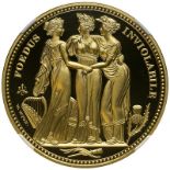 St. Helena 2021 Gold 5 Pounds The Three Graces Proof NGC PF 70 ULTRA CAMEO #5984724-024 (AGW=1.5460