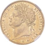 1821 Gold Sovereign NGC AU 55 #2873697-002 (AGW=0.2355 oz.)