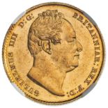 1832 Gold Sovereign Second bust NGC AU 58 #6133269-001 (AGW=0.2355 oz.)