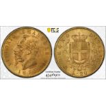 Italy Vittorio Emanuele II (1861-1878) 1873 M BN Gold 20 Lire PCGS MS62 #43416901 (AGW=0.1867 oz.)