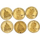 United States Ronald Reagan Lot of 6 Gold Medals (AGW=0.0559 oz.)