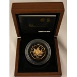 2013 Gold 50 Pence Christopher Ironside Proof Box & COA (AGW=0.4570 oz.)