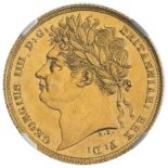 1821 Gold Sovereign NGC UNC Details #2119563-003 (AGW=0.2355 oz.)