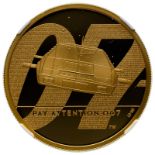 2020 Gold 200 Pounds (2 oz.) James Bond, Pay Attention Proof NGC PF 70 ULTRA CAMEO #6055725-004 Box