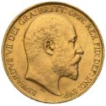 1902 Gold 2 Pounds (Double Sovereign) Extremely fine, heavily scratched (AGW=0.4711 oz.)