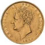 1830 Gold Sovereign Scarce. Very fine, cleaned (AGW=0.2355 oz.)