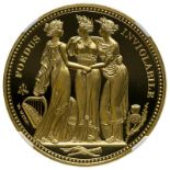 St. Helena 2021 Gold 5 Pounds The Three Graces Proof NGC PF 70 ULTRA CAMEO #5984724-025 (AGW=1.5460