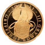 2021 Gold 100 Pounds (1 oz.) The Griffin of Edward III Proof NGC PF 70 ULTRA CAMEO #6029718-006 Box