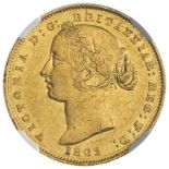 1862 SY Gold Sovereign NGC AU 58 #5710250-002 (AGW=0.2355 oz.)