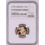 1979 Gold Sovereign Proof NGC PF 70 ULTRA CAMEO #5775828-010 (AGW=0.2355 oz.)