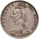 1887 Silver Halfcrown Jubilee Head Good very fine