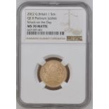 2022 Gold Sovereign Platinum Jubilee Struck on The Day Matte NGC MS 70 MATTE #6671297-001 Box & COA