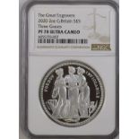 2020 Lot of 3 Silver Three Graces 5 Pounds Proof NGC PF 70 ULTRA CAMEO Box & COA (ASW=6.0152 oz.)