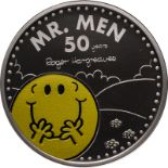 2021 Silver 2 Pounds (1 oz.) Mr. Men - Mr. Happy Proof Box & COA