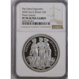 2020 Silver 5 Pounds (2 oz.) Three Graces Proof NGC PF 70 ULTRA CAMEO #6055770-001 Box & COA