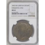 1845 Silver Crown NGC MS 61 #6614510-003