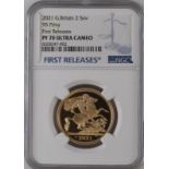 2021 Gold 2 Pounds (Double Sovereign) 95th Birthday privy mark Proof NGC PF 70 ULTRA CAMEO #6028247-