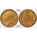 1865 Gold Sovereign PCGS MS62 #40417257 (AGW=0.2355 oz.)