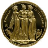 St. Helena 2021 Gold 5 Pounds The Three Graces "Pattern" Proof NGC PF 70 ULTRA CAMEO #5984724-007 (A