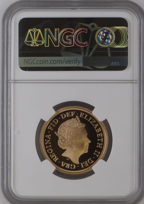 2021 Gold 2 Pounds (Double Sovereign) 95th Birthday privy mark Proof NGC PF 70 ULTRA CAMEO #6028247- - Image 2 of 2