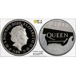 2020 Silver 5 Pounds Queen (Band) (2 oz.) Proof PCGS PR70 DCAM #39343681 Box & COA