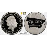 2020 Silver 5 Pounds Queen (Band) (2 oz.) Proof PCGS PR70 DCAM #39343686 Box & COA