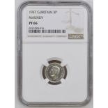 1937 Silver Threepence (Silver, circulating) Proof NGC PF 66 #6321028-016