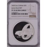 2020 Lot of 3 Silver 5 Pounds Proof NGC PF 70 ULTRA CAMEO Box & COA (ASW=6.0152 oz.)