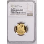 2021 Gold 25 Pounds (1/4 oz.) Music Legends - The Who Proof NGC PF 70 ULTRA CAMEO #5782654-018 Box &