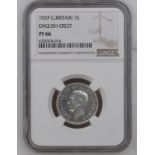 1937 Silver Shilling English Proof NGC PF 66 #6320374-014