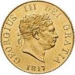 1817 Gold Half-Sovereign Extremely fine (AGW=0.1176 oz.)