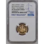 2022 Gold Half-Sovereign Platinum Jubilee Proof Pattern Piedfort NGC PF 70 ULTRA CAMEO #6382868-007