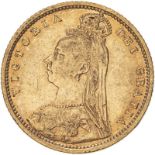 1891 S Gold Half-Sovereign No J.E.B. (AGW=0.1176 oz.)