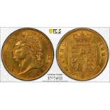 1824 Gold Half-Sovereign PCGS AU58 #37074133 (AGW=0.1176 oz.)