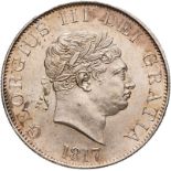 1817 Silver Halfcrown Small Head Virtually uncirculated