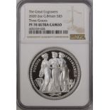 2020 Lot of 4 Silver Three Graces 5 Pounds Proof NGC PF 70 ULTRA CAMEO Box & COA (ASW=8.0203 oz.)