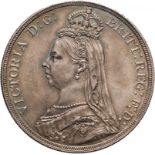 1887 Silver Crown Extremely fine