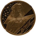 2020 Gold 100 Pounds (1 oz.) Music Legends - David Bowie Proof NGC PF 70 ULTRA CAMEO #6055728-004 Bo