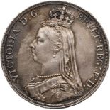 1887 Silver Crown Extremely fine