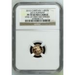 2015 Gold 1/4 Sovereign Fifth Portrait Proof NGC PF 70 ULTRA CAMEO #4258658-216 (AGW=0.0590 oz.)