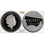 2020 Silver 5 Pounds Queen (Band) (2 oz.) Proof PCGS PR70 DCAM #39343671 Box & COA