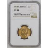 1968 Gold Sovereign NGC MS 64 #2116743-041 (AGW=0.2355 oz.)