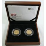 2013 Gold 2-Coin London Underground Gold Â£2 Set Box & COA (AGW=0.9160 oz.)