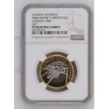 2008 Silver 2 Pounds London Olympic Games 1908 Proof Piedfort NGC PF 68 ULTRA CAMEO #6031405-010