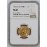 1965 Gold Sovereign NGC MS 64 #2116743-033 (AGW=0.2355 oz.)