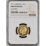 1911 Gold Sovereign Proof NGC PROOF Details #6614516-004 (AGW=0.2355 oz.)
