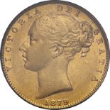 1879 S Gold Sovereign Shield (AGW=0.2355 oz.)