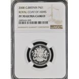2008 Platinum One Pound Royal Arms Proof Single Finest NGC PF 70 ULTRA CAMEO #2889666-008